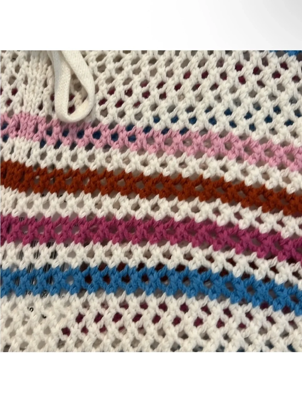 I*space Striped Knit Women’s Shorts - Cream/white Multi